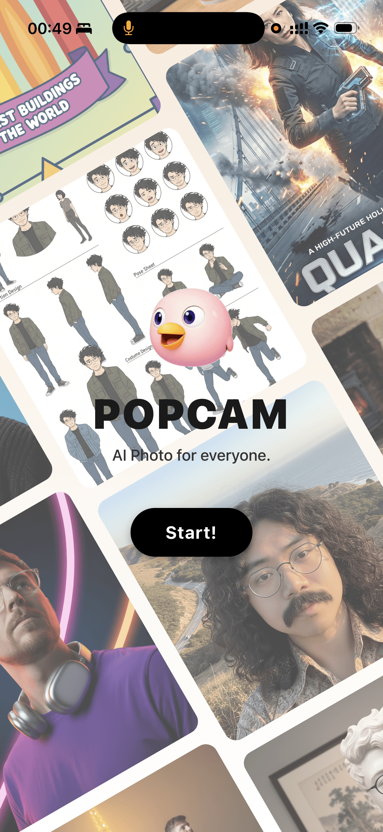 Pop-Cam iOS app screenshot