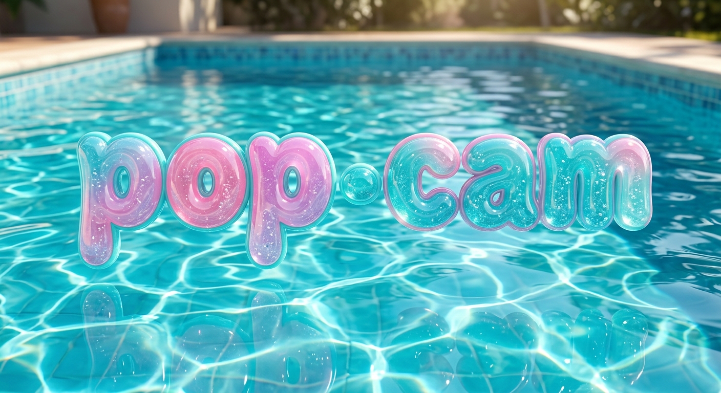 Translucent jelly gel Y2K bubble logo — 3D chrome logo generator sample