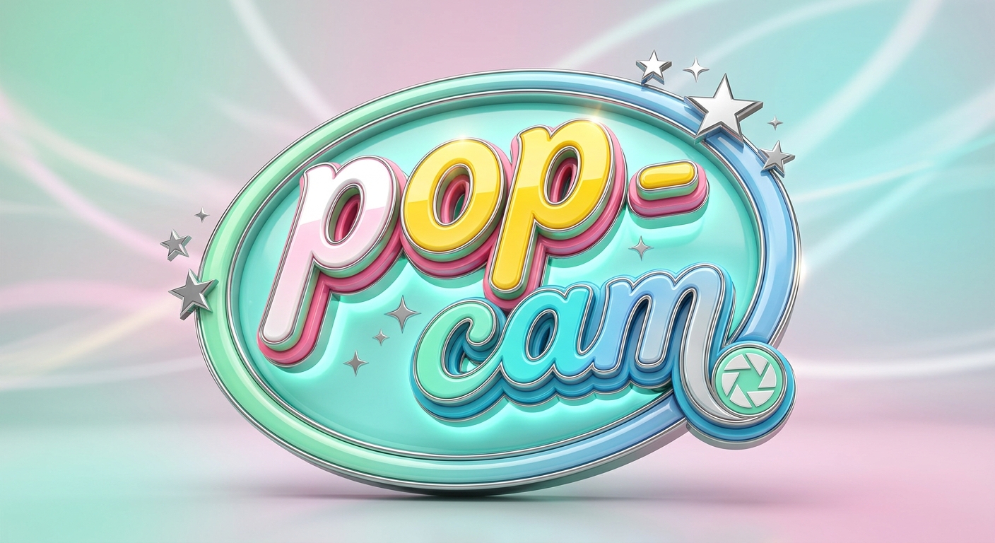 Retro hype oval emblem Y2K 3D logo — pop emblem 3D logo sample