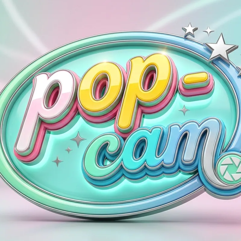 Retro hype oval emblem Y2K 3D logo — pop emblem 3D logo sample